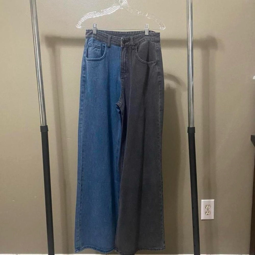 Split Dyed Wide Leg Jeans ★